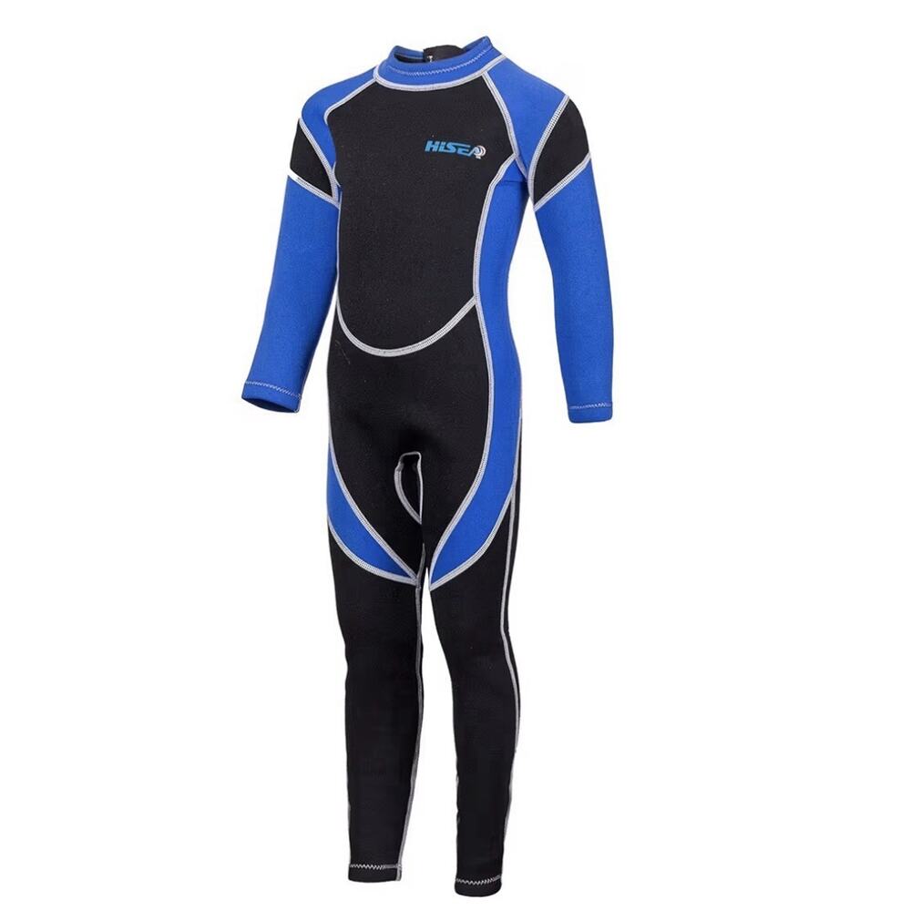 HISEA SCUBA DONKEY WETSUIT Youth Sz 12 Unisex Black Blue Long Sleeve Full